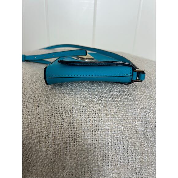 Kate Spade Newbury Lane Small Turquoise Leather Crossbody Bag - Picture 8 of 12